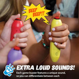 Wireless Handheld Game Buzzer System - Displays First Buzz-in - Great for Jeopardy, Family Feud, Trivia and Buzzer Games - Console with Joystick Buzzers