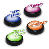 4 Pack Game Buzzers with Lights, Stickers Included