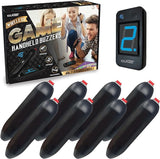 Wireless Handheld Game Buzzer System - Console Displays First Buzz-in - Great for Jeopardy, Family Feud, Trivia and Buzzer Games - Joystick Buzzers