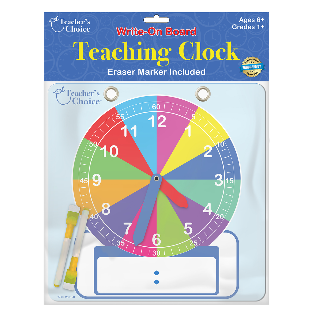 Test Paper Clock Paper Demonstration Clock with Erasable Surface – Teacher's Choice USA